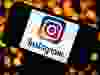 This file photo taken Sept. 29, 2020, shows the Instagram logo on a smartphone, in Toulouse, France.