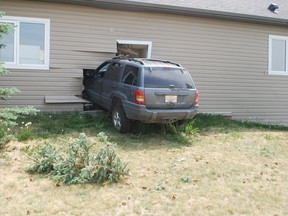 Three Hills RCMP responded to reports of a Jeep that had driven through a garage on a rural property on June 9, 2023. A suspect was apprehended and drugs were seized.