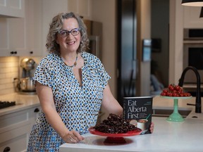 Eat Alberta First author Karen Anderson in her kitchen.