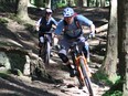 Mountain bikers on the North Shore.