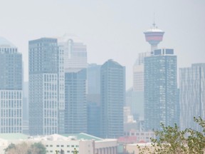 Calgary air quality due to wildfire smoke