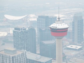 Calgary poor air quality wildfire smoke