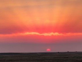 Sun's up at 5:48 a.m. north of Gem, Ab., on Tuesday, July 25, 2023.