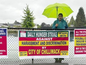 Rajnish Dhawan fasted to protest the noise from pickleball courts near his home in Chilliwack, B.C.