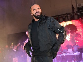 Drake is pictured at Forbes Arena in Atlanta, Ga., in October 2022.