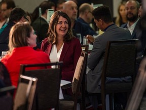 Premier Danielle Smith spoke to to the Edmonton business community at the Westin Hotel in Edmonton on Thursday, July 20, 2023.