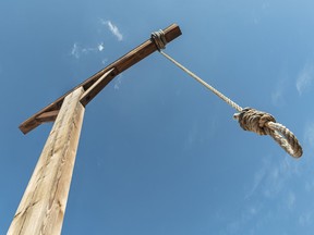 Gallows set against the sky.