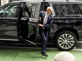 Microsoft CEO Satya Nadella arrives at the Phillip Burton Federal Building and U.S. Courthouse in San Francisco, on Wednesday, June 28, 2023.