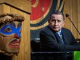 Grand Chief Stewart Phillip, president of the Union of B.C. Indian Chiefs, at the seventh B.C. Cabinet and First Nations Leaders' Gathering on Tuesday, Nov. 29, 2022.