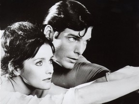 Yellowknife-born Margot Kidder with Christopher Reeve in Superman in 1978.
