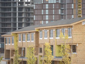 New housing developments at Trinity Hill in Calgary were photographed on Monday, September 18, 2023.