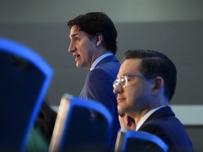 Le premier ministre Justin Trudeau et le chef conservateur Pierre Poilievre