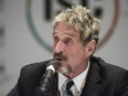 John McAfee, founder of the eponymous anti-virus company, speaks to journalists at the China Internet Security Conference in Beijing on Aug. 16, 2016.
