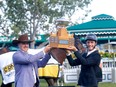 Rider, Richard Vogel riding United Touch S from GER wins the CANA Cup in a jump-off during the Masters at Spruce Meadows in Calgary