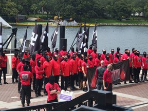 Demonstrators with Nazi flags in Florida.