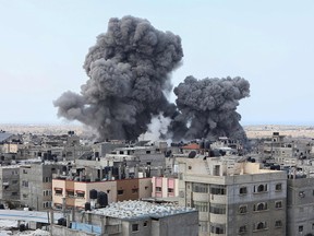 Israeli air strike in the southern Gaza Strip