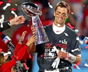 Former Tampa Bay Buccaneers quarterback and Super Bowl champ Tom Brady seen in 2021.