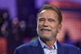 Arnold Schwarzenegger talks during a pre-show BMW keynote at CES 2023, Jan. 4, 2023, in Las Vegas.