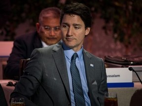 Canadian Prime Minister Justin Trudeau attends the Asia-Pacific Economic Cooperation (APEC) Leaders' Informal Dialogue with Guests during APEC Leaders' Week at Moscone Center on November, 16, 2023 in San Francisco, California.