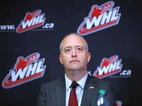 Dan Near is introduced as the new commissioner of the Western Hockey League in Calgary