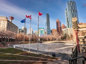 Olympic Plaza has become a central gathering place for festivals in downtown Calgary.