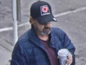 Police are seeking for help from the public to identify a man believed to be responsible for a poppy box theft in Calgary on November 10, 2023.