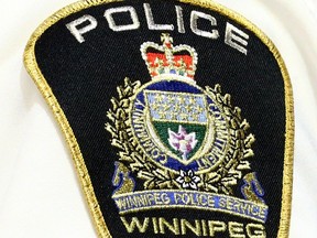 A Winnipeg Police Service patch photographed on Aug. 24, 2023.