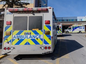 Ambulances at Foothills hospital
