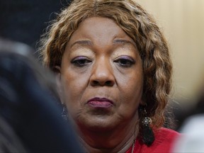 Ruby Freeman, mother of Wandrea "Shaye" Moss, a former Georgia election worker, listens as the House select committee investigating the Jan. 6 attack on the U.S. Capitol continues to reveal its findings of a year-long investigation, at the Capitol in Washington, Tuesday, June 21, 2022.