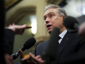 Innovation, Science and Industry Minister Francois-Philippe Champagne arrives to a cabinet meeting on Parliament Hill in Ottawa on Tuesday, Jan. 30, 2024.