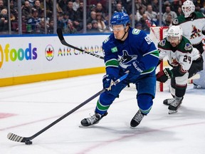 Andrei Kuzmenko, acquired by the Calgary Flames from the Vancouver Canucks in the Elias Lindholm trade, is set to make his debut in the Flaming C in Boston on Tuesday night.