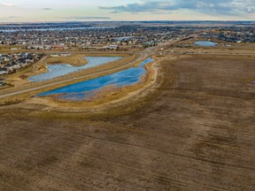 The land for the new community of Bridgeport in Chestermere, by Qualico Communities.
