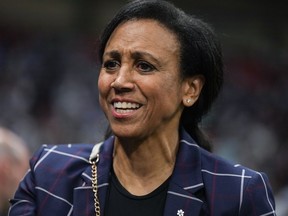 Canada Soccer Interim President Charmaine Crooks at the Canadian Championship soccer final in Vancouver on Wednesday, June 7, 2023
