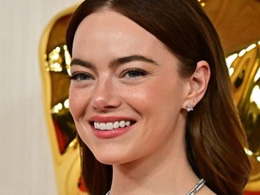 U.S. actress Emma Stone attends the 96th Annual Academy Awards at the Dolby Theatre in Hollywood, California on March 10, 2024.