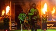 The Saskatchewan Rush is introduced before National Lacrosse League action against Panther City Lacrosse Club at SaskTel Centre, Feb. 3, 2024.