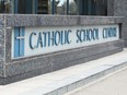 Exterior view of the Calgary Catholic School District's offices in downtown Calgary.