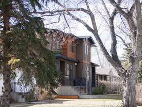 A duplex infill is seen in Calgary prior to the city's hearing on blanket rezoning