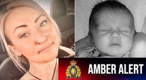 Amber alert from Langley RCMP April 4, 2024 for Brianne Ford and her son Tyler Durocher.