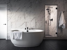 Free standing tubs continue to draw attention as a luxury element in the ensuite.