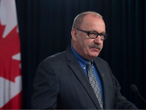 Municipal Affairs Minister Ric McIver introduces legislation to ammend the Local Authorities Election Act on April 25, 2024.