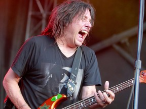 Goo Goo Dolls bassist/vocalist Robby Takac performs during the 2018 Roundup MusicFest on Wednesday, July 11, 2018. The band is stated to return in 2024, headlining this year's edition of the festival, which will be held at Prince's Island Park on July 10.