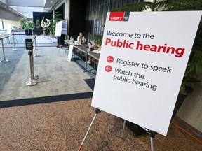 Calgary rezoning public hearing