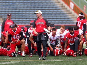 Calgary Stampeders GM/head coach Dave Dickenson is pictured during practice at McMahon Stadium on May 12, 2024.