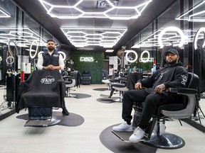 Fades Barbershop barbers RK and Vinny have seen a big drop in business at the Bowness shop after the water main break in Montgomery.
