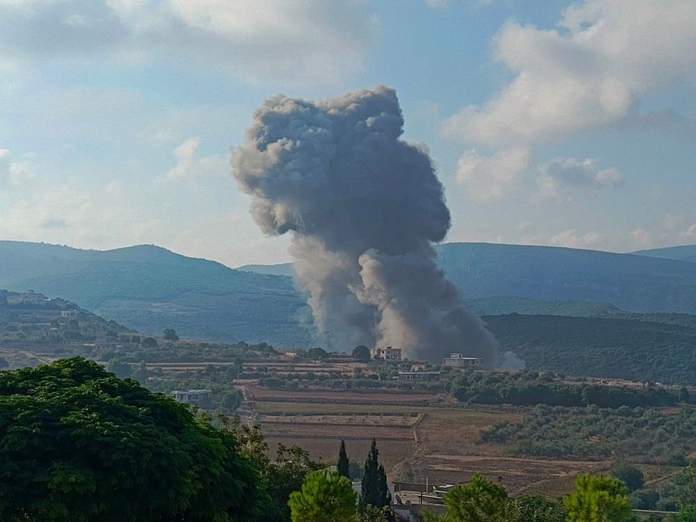 Israel stages airstrikes on Lebanon as Hezbollah also launches attack