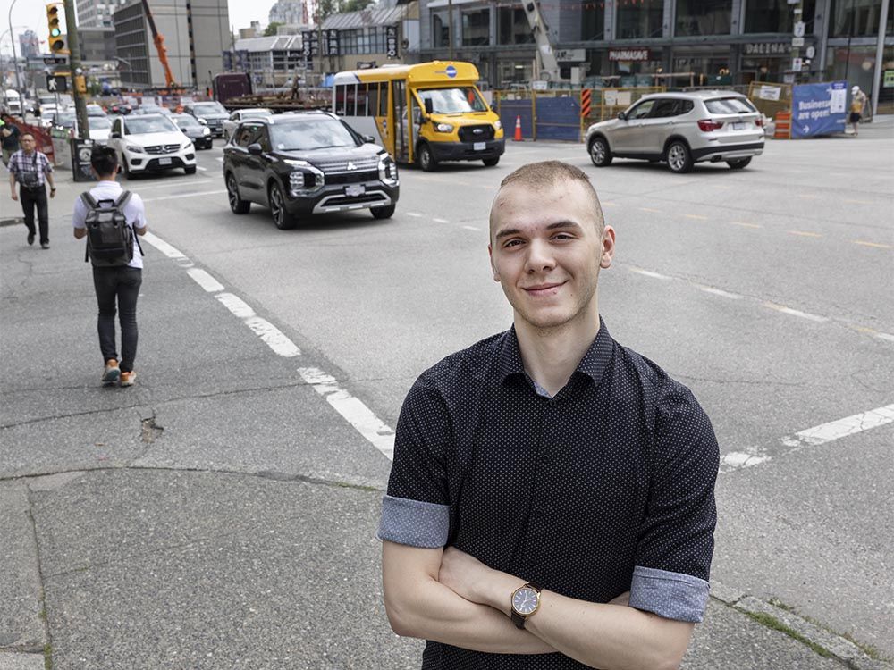 Joel Happ has reimagined Calgary's transit system and is seeking changes that he believes will make it more efficient. Happ now lives in Vancouver, B.C. where he is pictured Friday, August 2, 2024. 
(Photo by Jason Payne/ PNG)
(For story by Steven Wilhelm)
FOR CALGARY HERALD [PNG Merlin Archive]