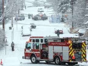 Calgary snowstorm crash
