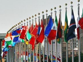 United Nations flags