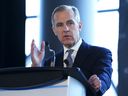 Mark Carney speaks during the Canada 2020 Net-Zero Leadership Summit in Ottawa on April 19, 2023.