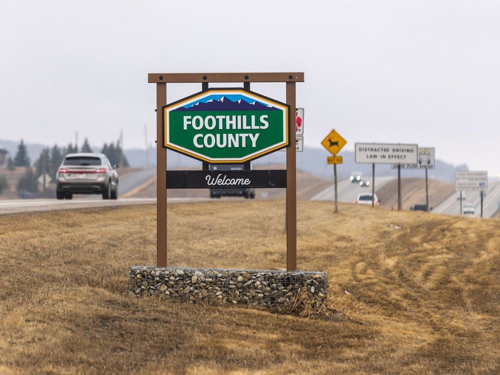Foothills County border southwest of Calgary.